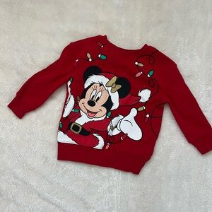 Disney Red Minnie Mouse Christmas Sweatshirt